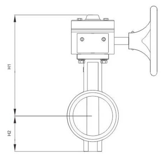 蝸輪信(xin)号溝槽(cao)蝶閥(圖(tú)1)